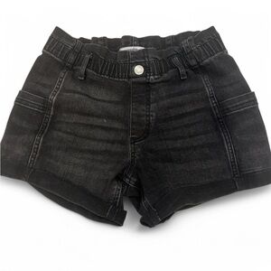 Black abercrombe kids high rise denim shorts 11/12